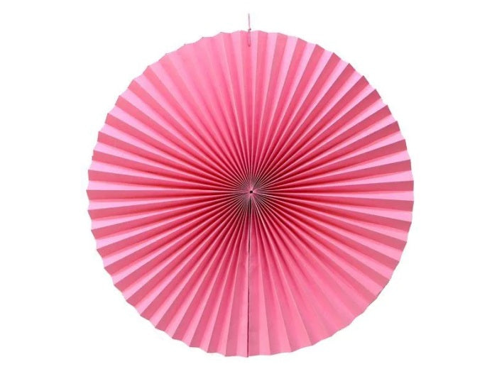 décoration éventail rose 80cm