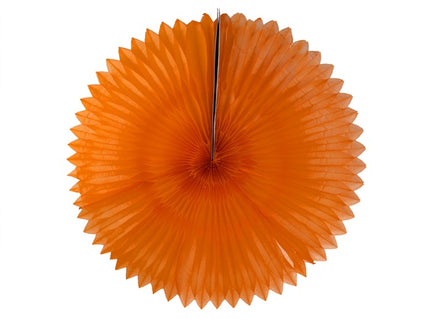décoration éventail orange 80cm