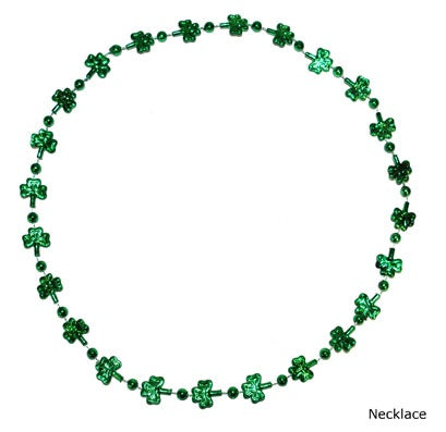 collier avec motifs trèfles saint patrick vert