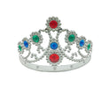 couronne de princesse avec pierres enfant argent