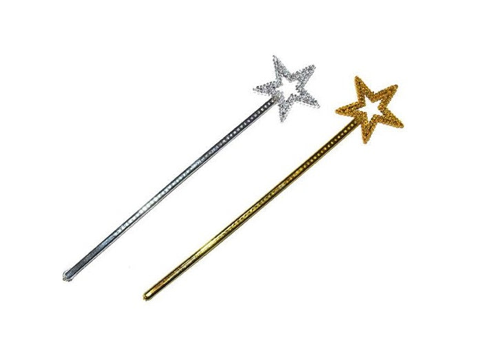 baguette de fée étoile 35cm or