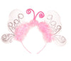 serre-tête ailes et antennes de papillon rose