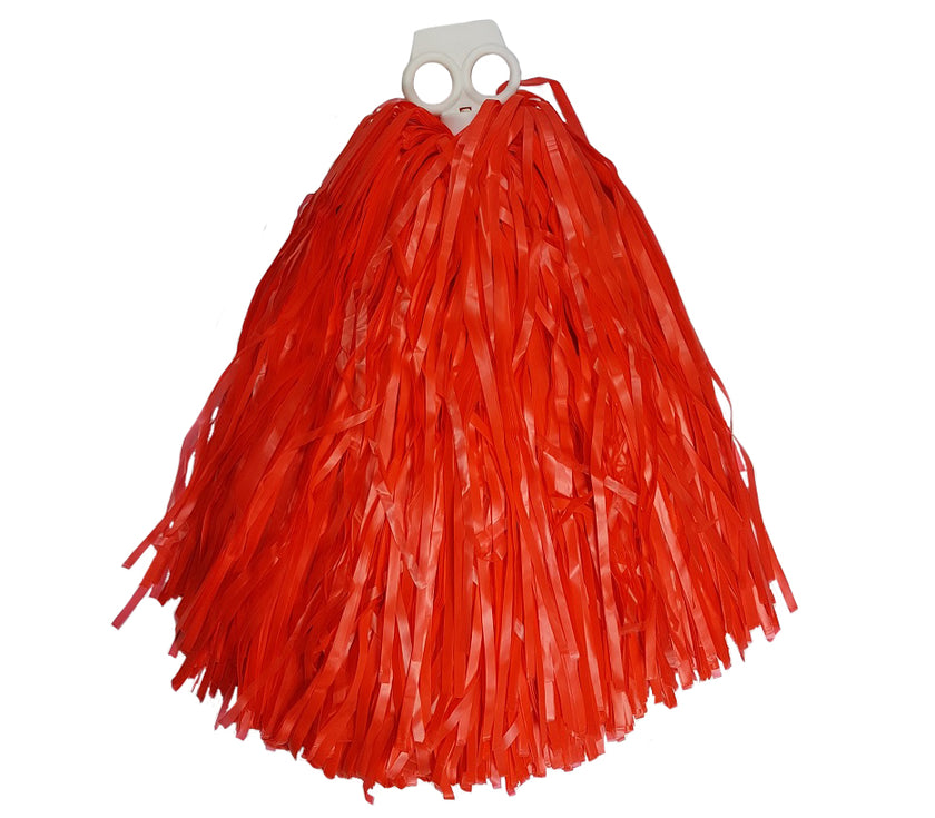 paire de pompons avec anneaux rouge 110gr