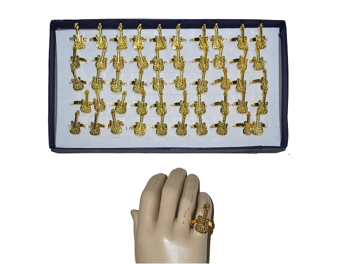 bague guitare or 3.5cm