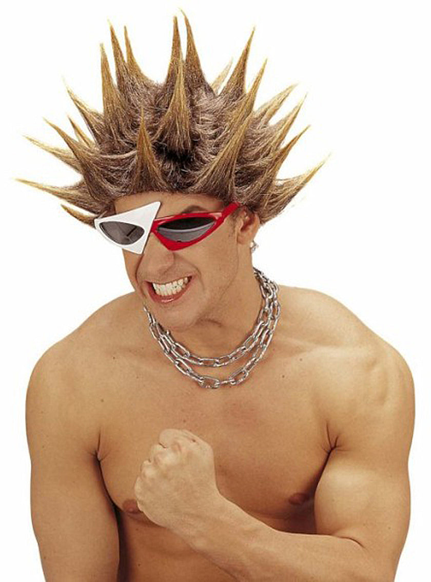 Perruque punk blond