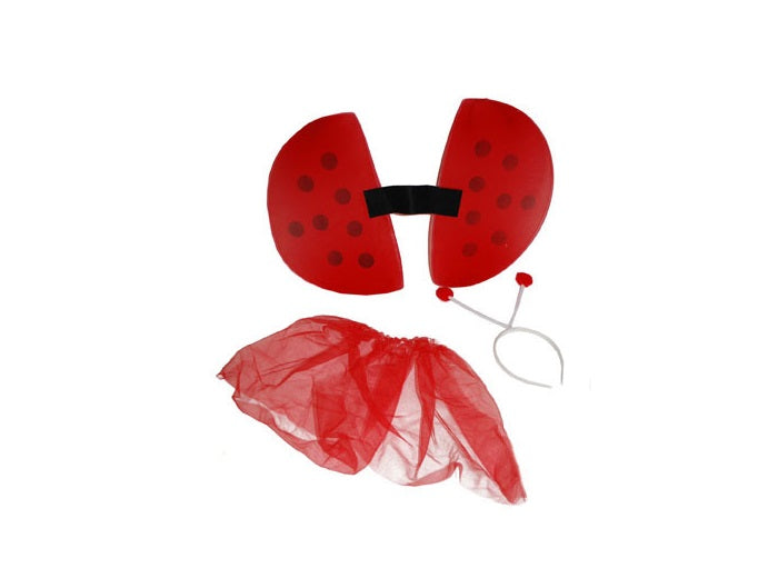 set ailes jupe et antennes de coccinelle 3pcs