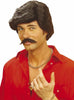 Perruque Casanova noire avec moustache