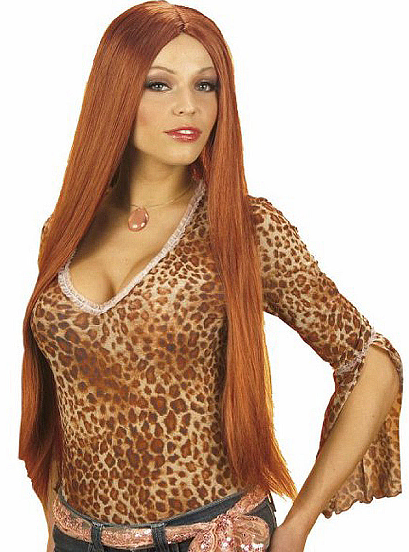 Perruque extra-longue acajou