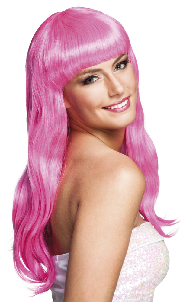 Perruque Chique rose femme