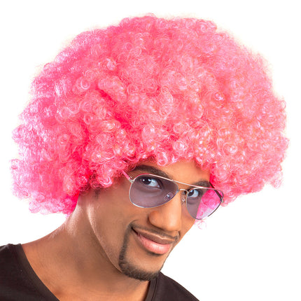Perruque afro rose unisexe