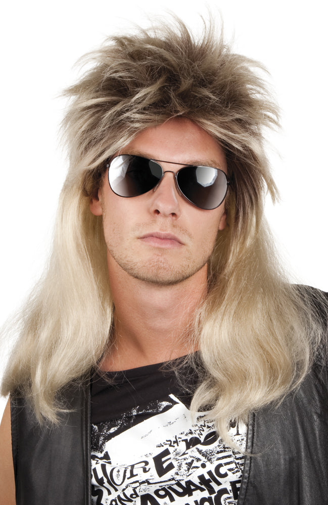 Perruque rock blonde homme