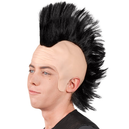 Perruque punk avec crête