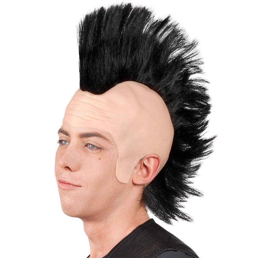 Perruque punk avec crête