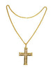 collier métallique croix doré