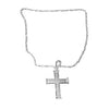 collier métallique croix argent