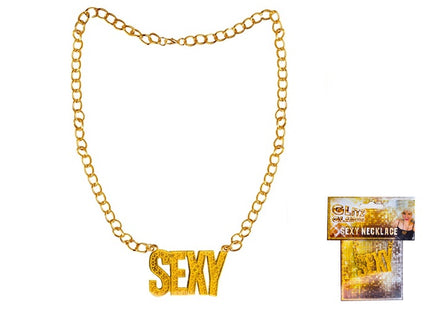 collier métallique sexy doré