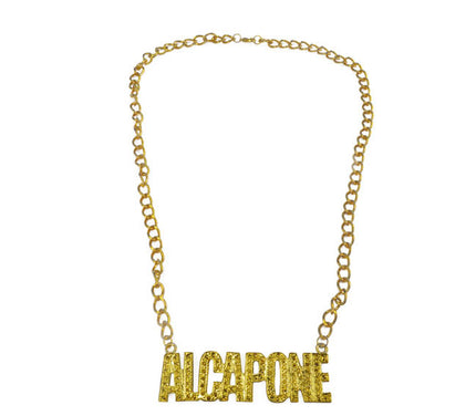 collier métallique doré al capone