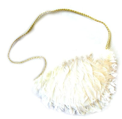 sac à main d''ange à plumes blanc