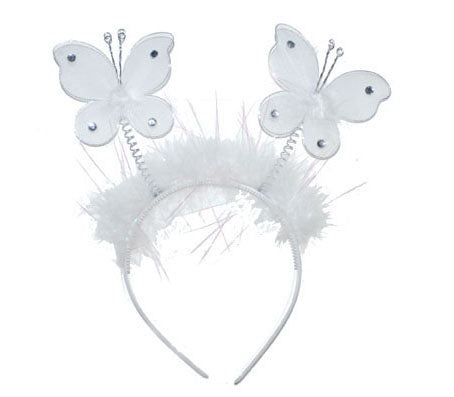 serre-tête papillons blanc