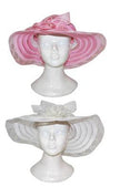 chapeau lady avec fleur blanc