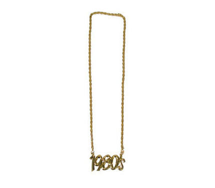 collier métallique doré 1980''s