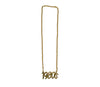 collier métallique doré 1980''s
