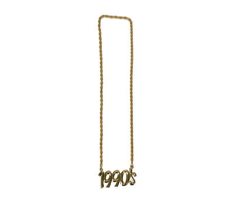 collier métallique doré 1990''s