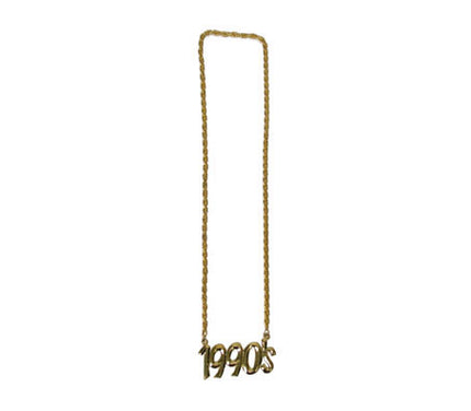 collier métallique doré 1990''s