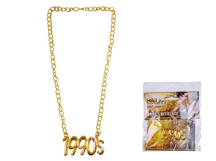 collier métallique doré 1990''s