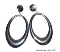 boucles d''oreilles argenté 8cm