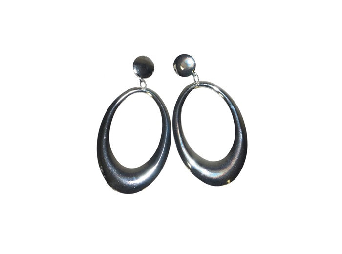 paire de boucles d''oreilles argent 8cm