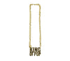 collier métallique doré king of pop