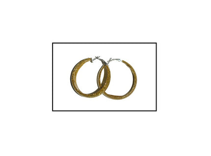 boucles d''oreilles créole à paillettes or 6cm
