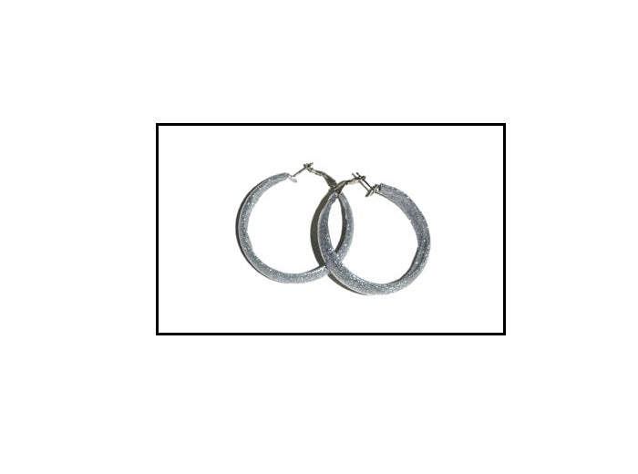 boucles d''oreilles créole à paillettes argentï‰ 6cm