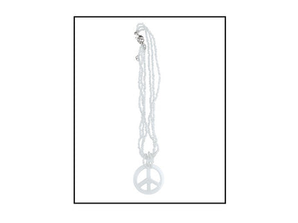 collier peace & love blanc 27cm