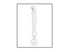 collier peace & love blanc 27cm