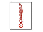 collier peace & love rouge 27cm