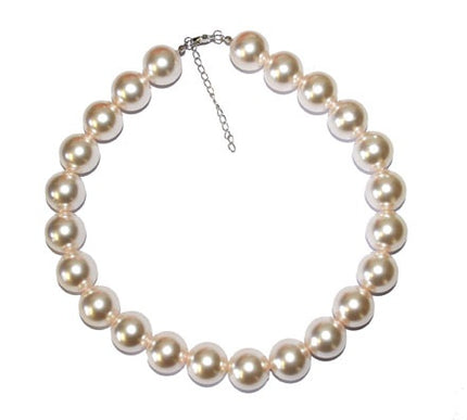 collier grosses perles 2cm en plastique