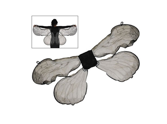 ailes de libellule textile noir 1m80