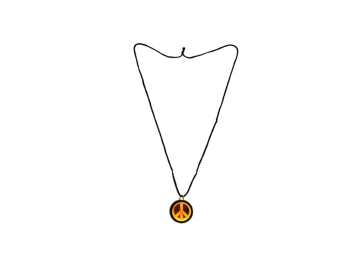 collier hologramme peace and love