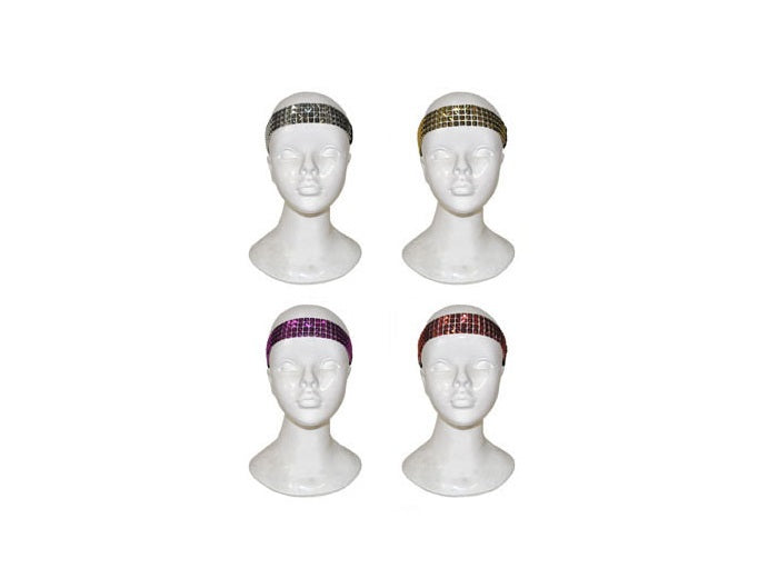 bandeau élastique clou carré argent