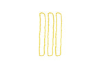 lot de 3 colliers de perles en plastique néon fluo jaune