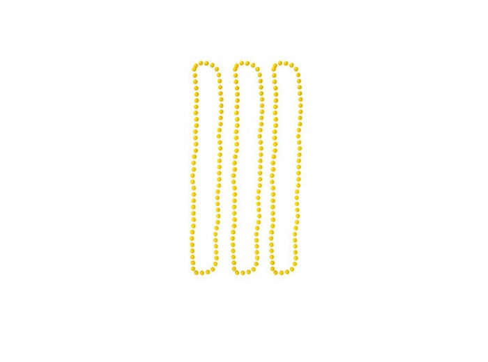 lot de 3 colliers de perles en plastique néon fluo jaune