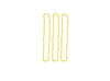 lot de 3 colliers de perles en plastique néon fluo jaune