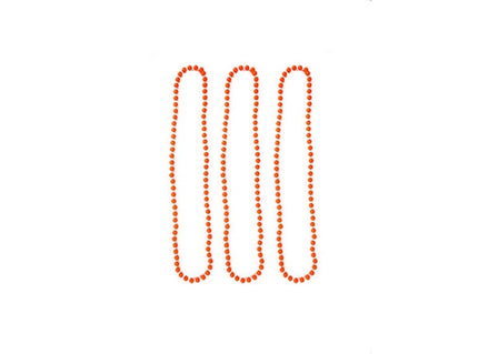 lot de 3 colliers de perles en plastique néon orange