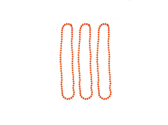 lot de 3 colliers de perles en plastique néon orange