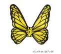 ailes de papillon fluo jaune 76cm