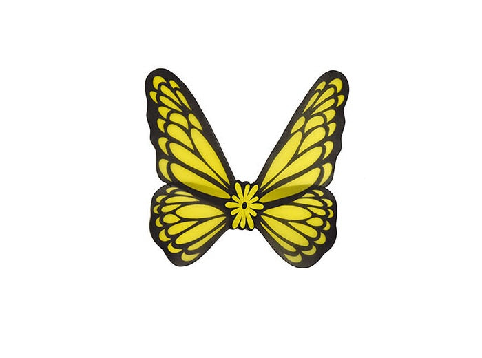 ailes de papillon fluo jaune 76cm