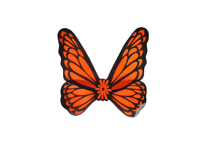 ailes de papillon fluo orange 76cm