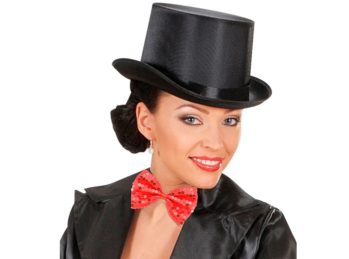 noeud papillon à sequins rouge